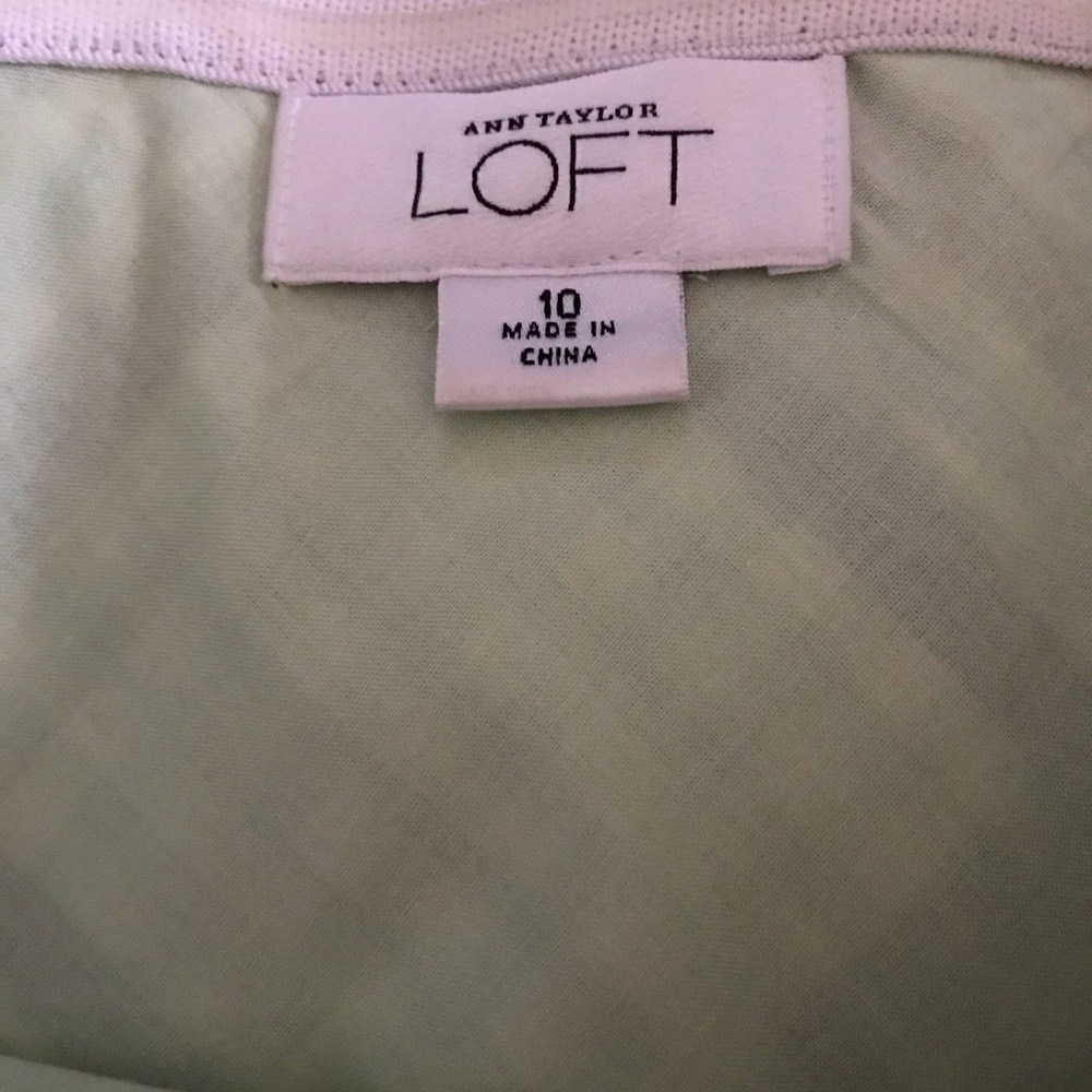 Ann Taylor Loft Green Plaid Summer Dress - Picture 4 of 4